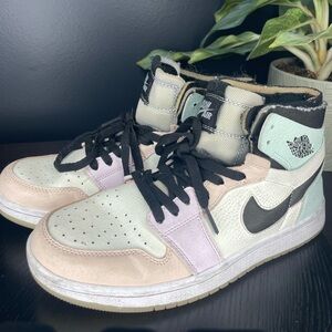 Nike Air Jordan High-Top Sneakers raw hem unfinished